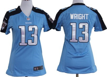 Tennessee Titans 13 Kendall Wright Light Blue Game Nike Team Jersey